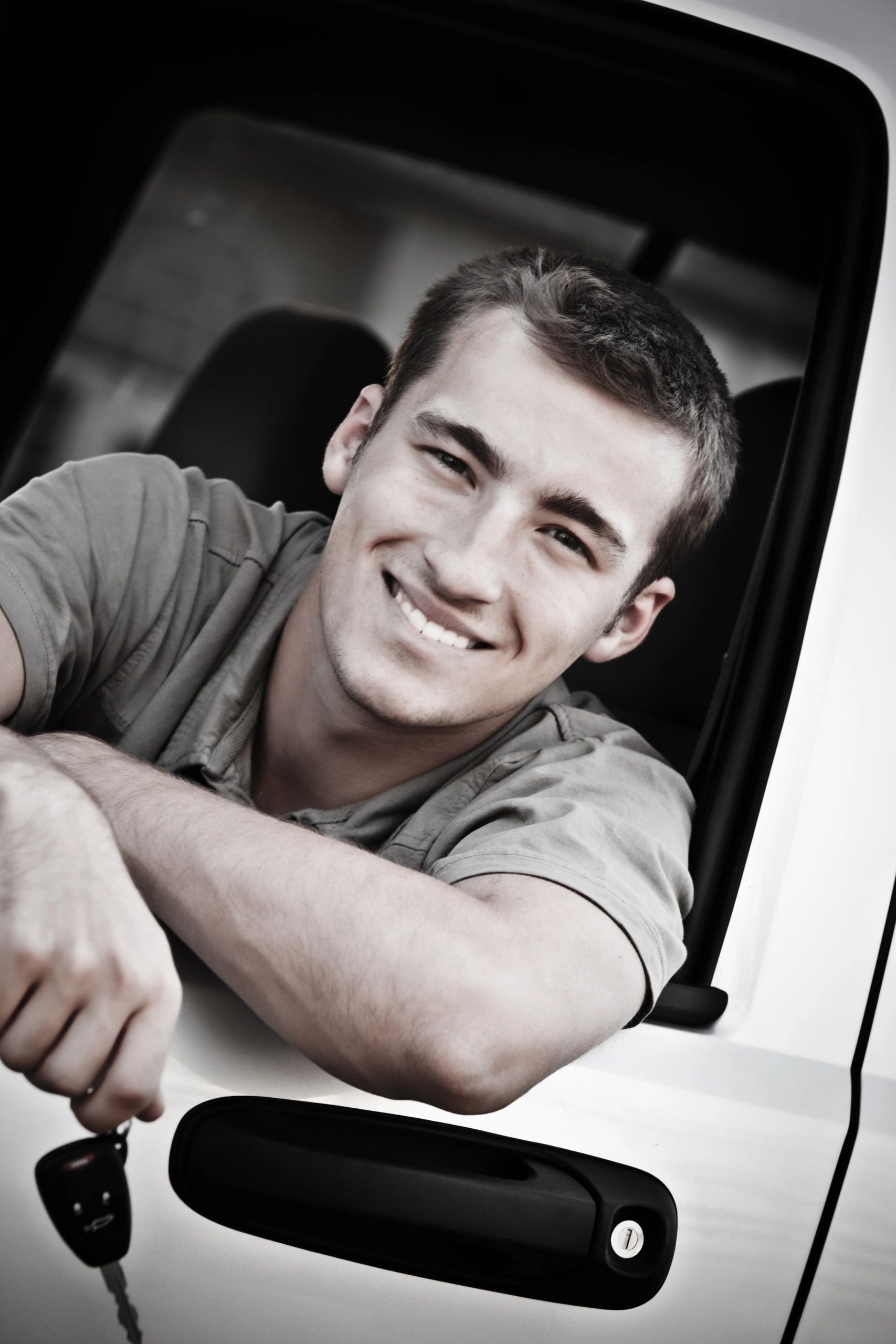 Happy vehicle owner