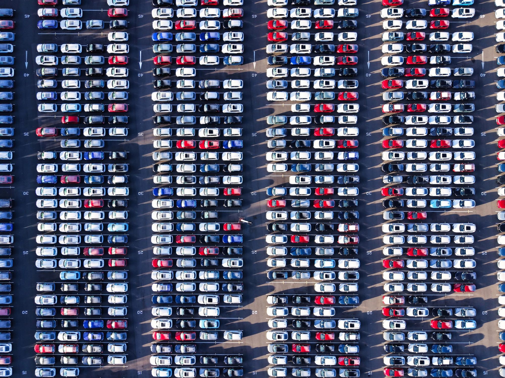 Vehicle inventory at a car dealership